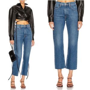 RE/DONE 70's Crop Boot with Raw Hem in Dark 1, Size 26